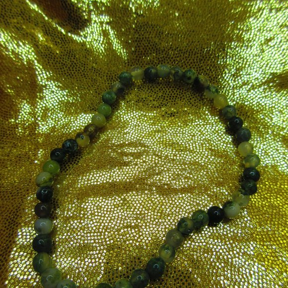 Fancy Jasper 4mm Round 7" Stretchy Gemstone Bracelet - Picture 2 of 3